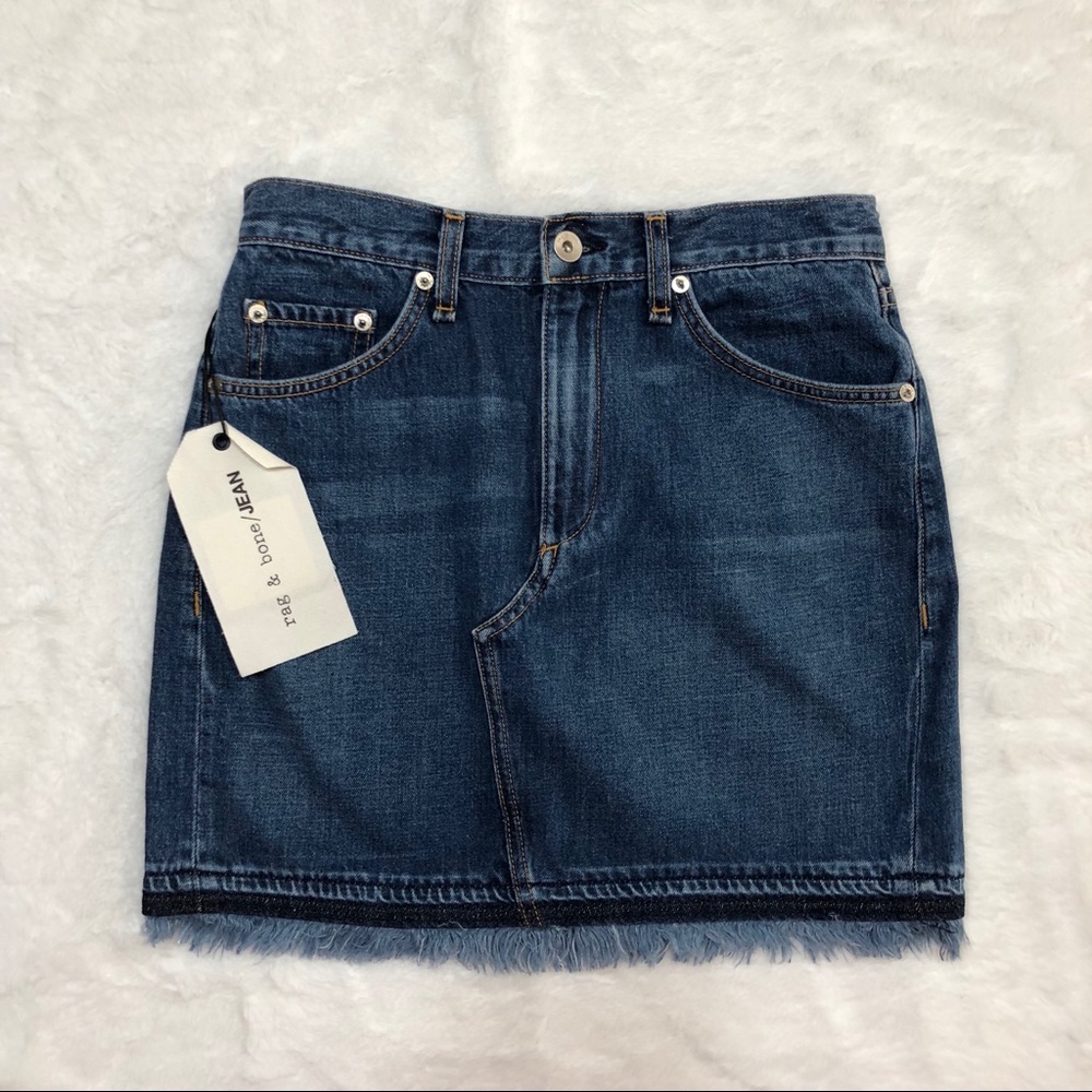 CLOSET CLEAROUT - Rag and Bone $225 Women’s Denim Mini Skirt